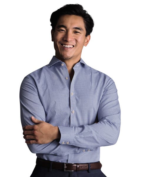 Non-Iron Poplin Gingham Shirt