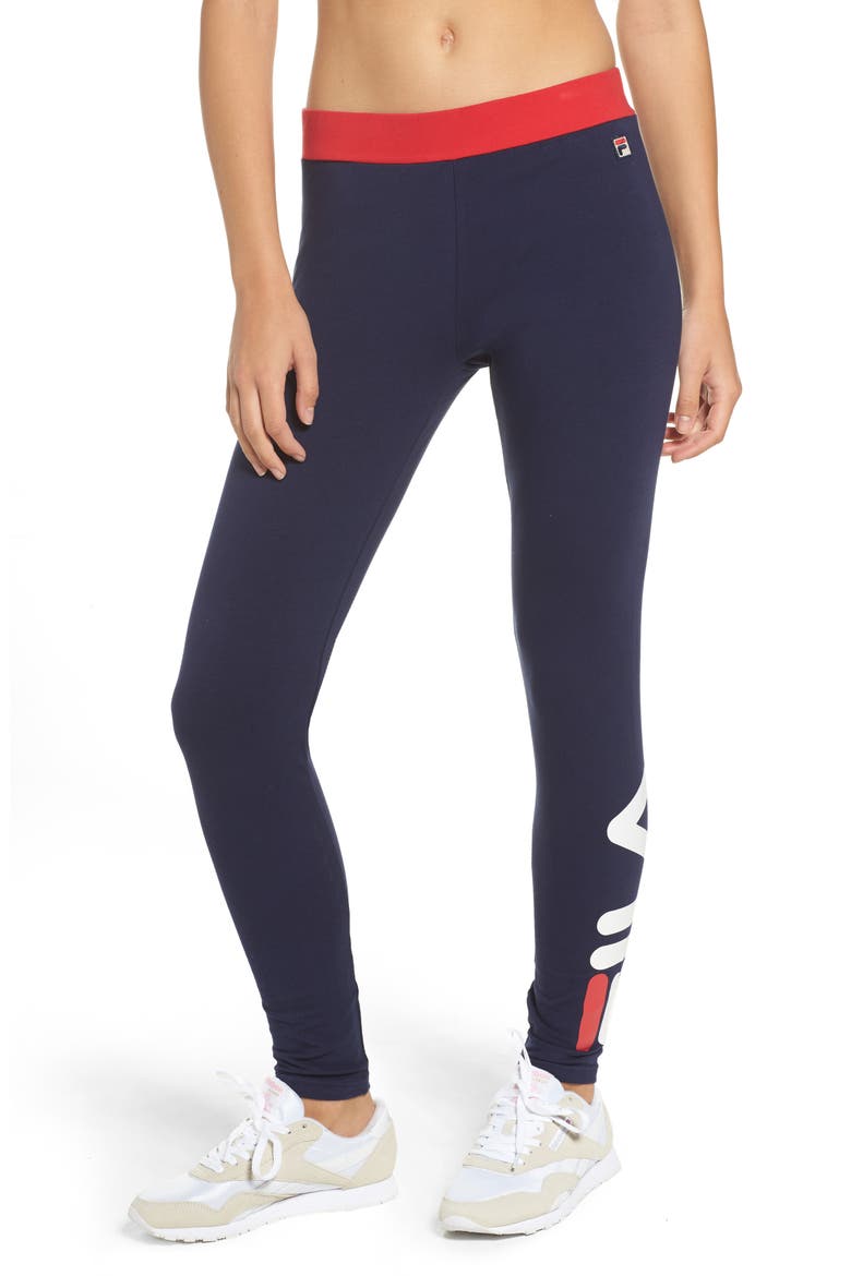 Imelda Training Tights, Main, color, NAVY/ CHINESE RED/ WHITE