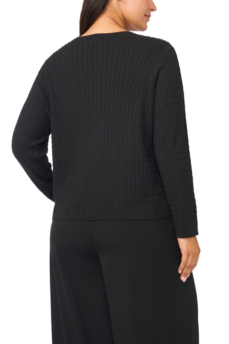 Cotton Cardigan, Alternate, color, RICH BLACK