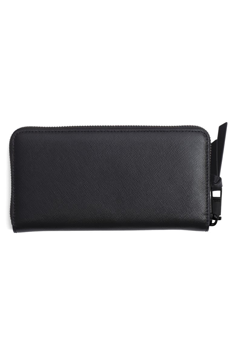 The Utility Snapshot DTM Saffiano Leather Continental Wallet, Alternate, color, BLACK