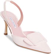 Manolo Blahnik Maysli Buckle Slingback Pump