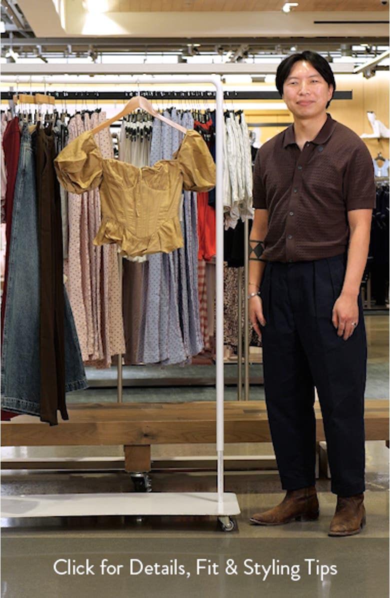 Esra Puff Sleeve Linen Corset Top, sales video thumbnail