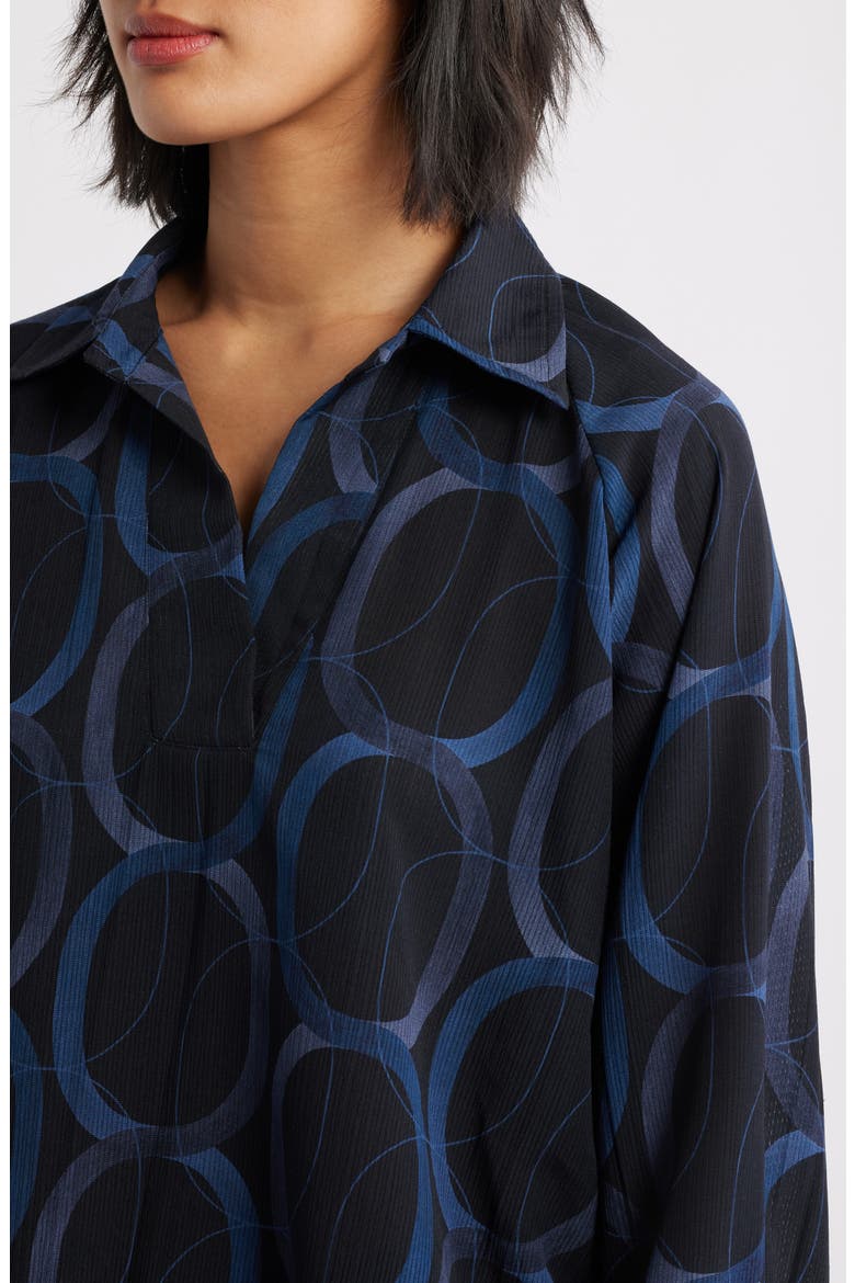 Raglan Sleeve Top, Alternate, color, SAPPHIRE/ BLACK MULTI