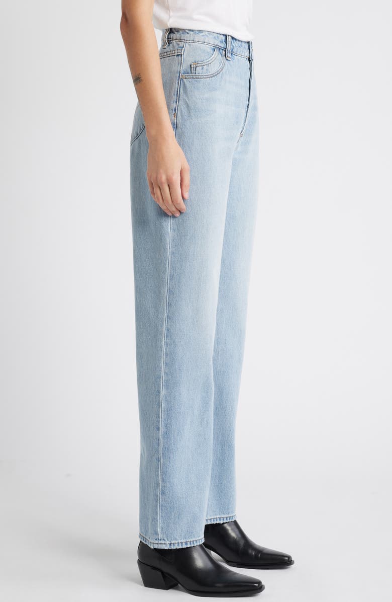 Rolla’s 90s Relaxed Faded Blue High Waist Nonstretch Straight Leg Jeans, Alternate, color, Light Vintage Blue