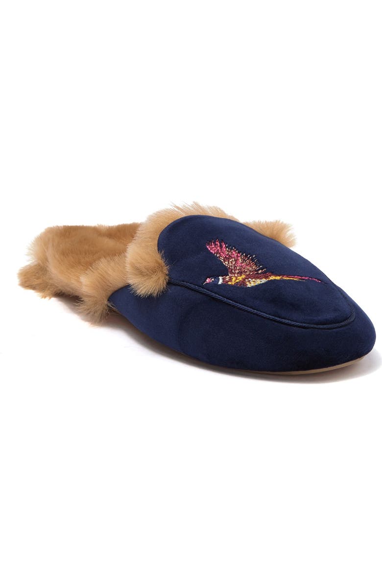 Joules Ferndale Premium Loafer Faux Fur Slipper, Main, color,
