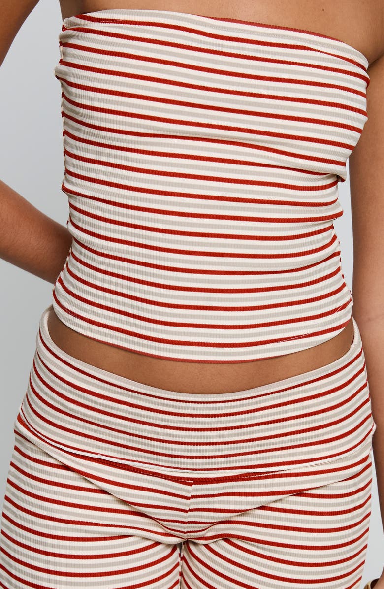 Princess Polly Ace of Spades Stripe Strapless Top & Pants Set, Alternate, color, Multi