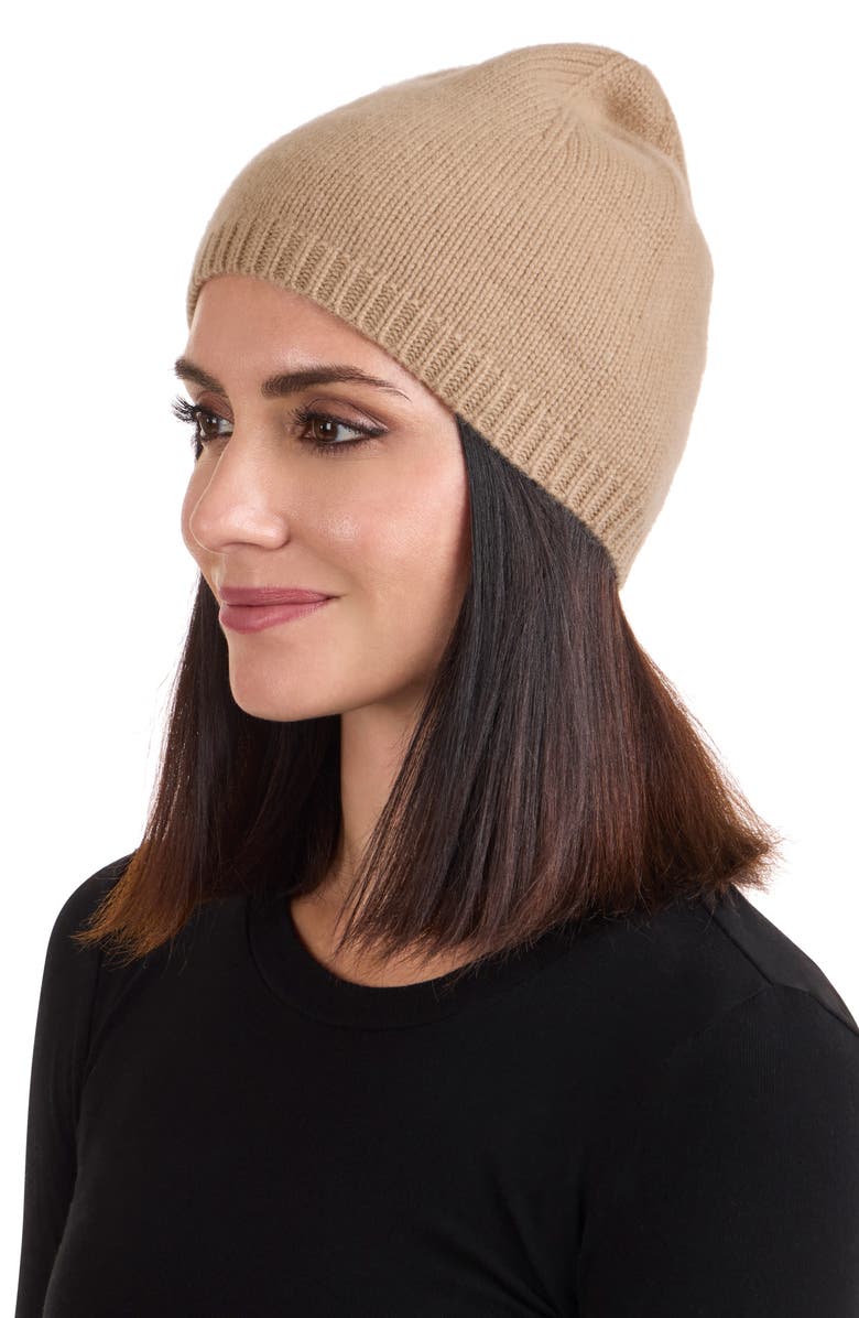 Vince Cashmere Beanie, Alternate, color, Camel