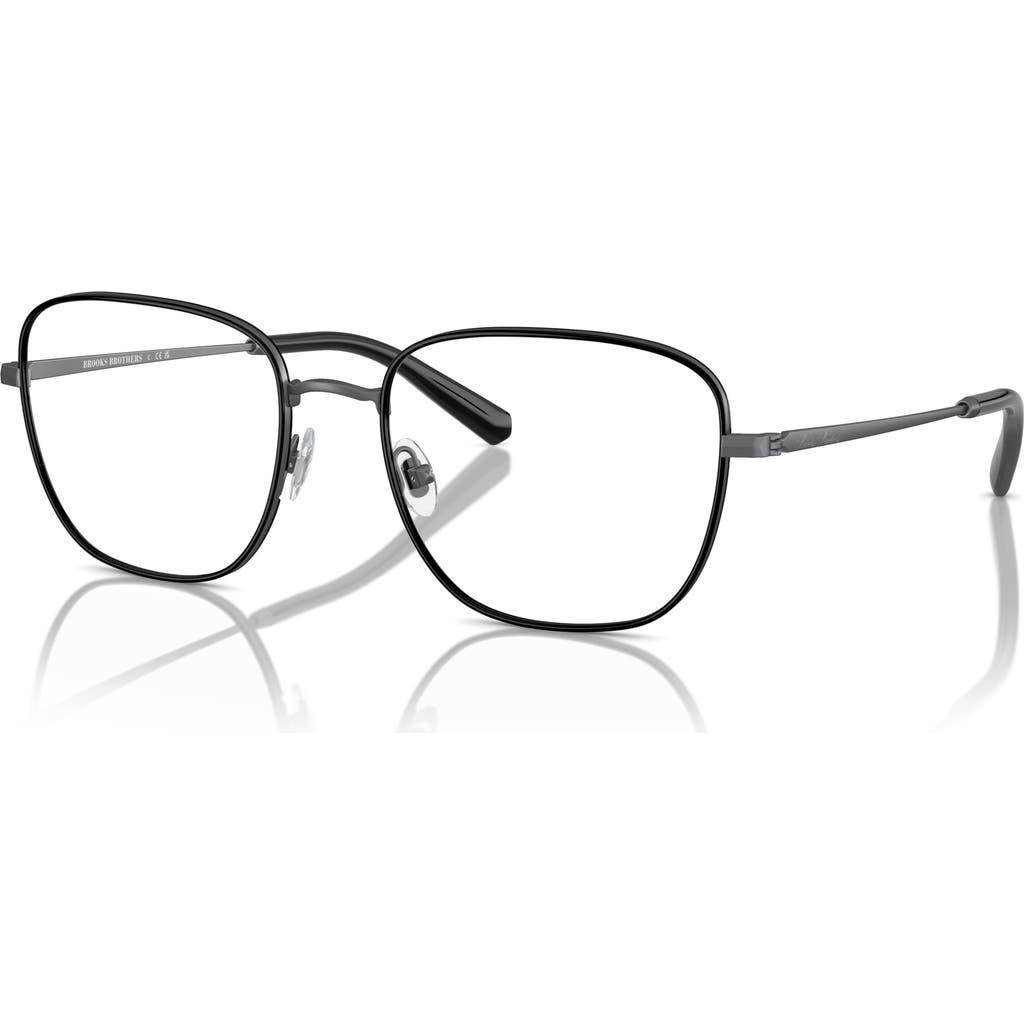 Brooks Brothers 54mm Square Optical Glasses In Black