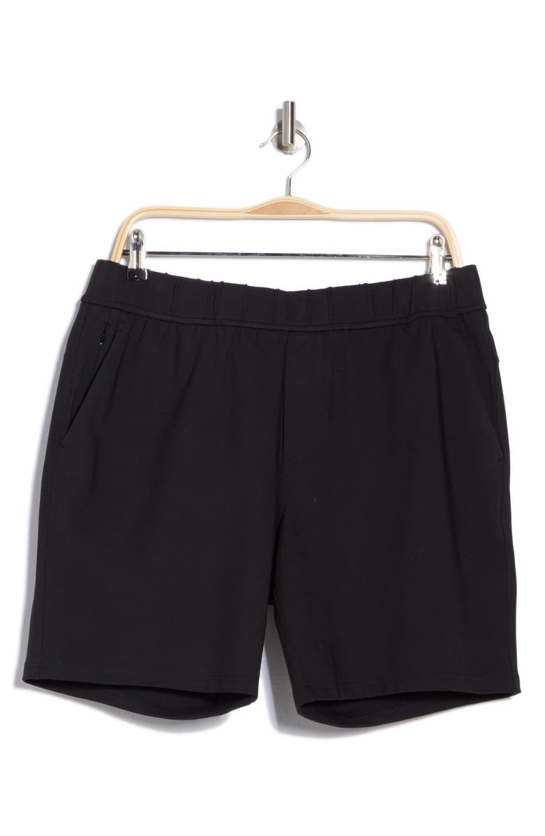 Z by Zella All Day 8-Inch Knit Shorts, Alternate, color, Black Caviar