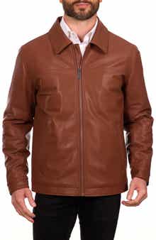 Perry Ellis Classic Leather Jacket