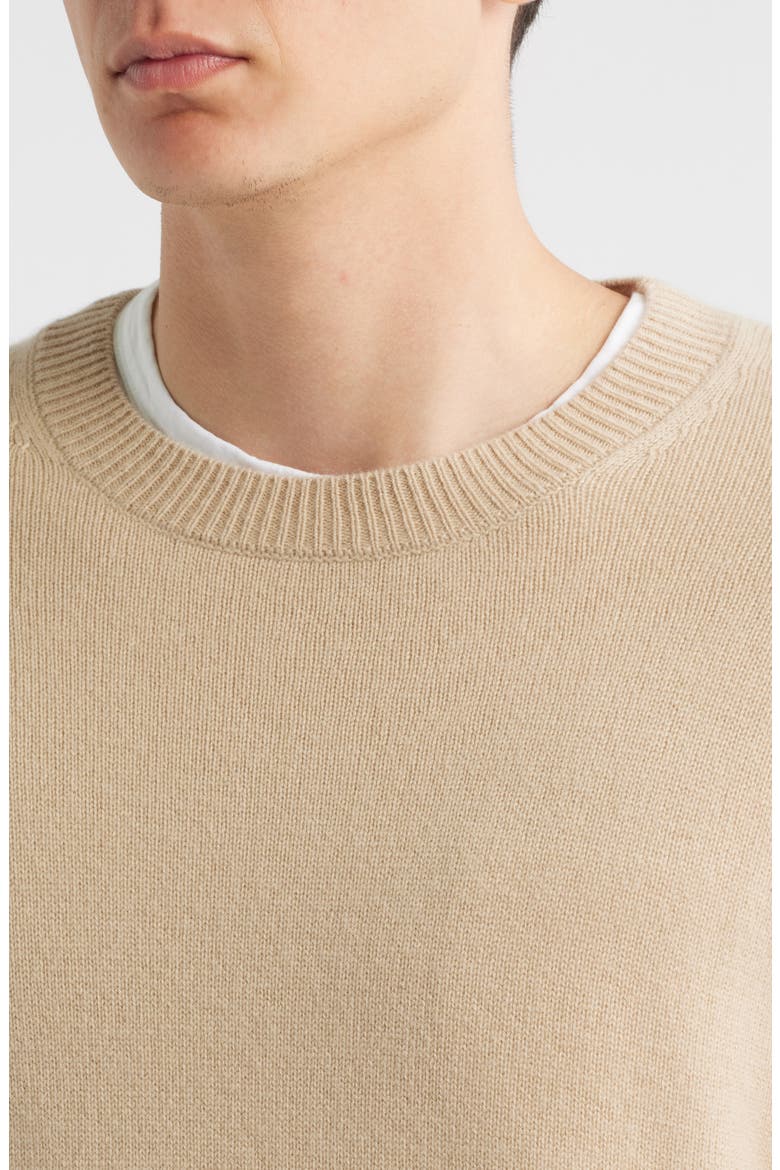 Lightweight Cashmere Crewneck Sweater, Alternate, color, SUMMER BEIGE