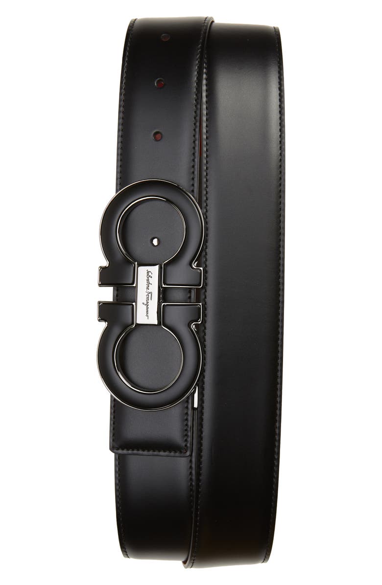 FERRAGAMO Savatore Ferragmao Paloma Gancini Reversible Leather Belt, Main, color, 