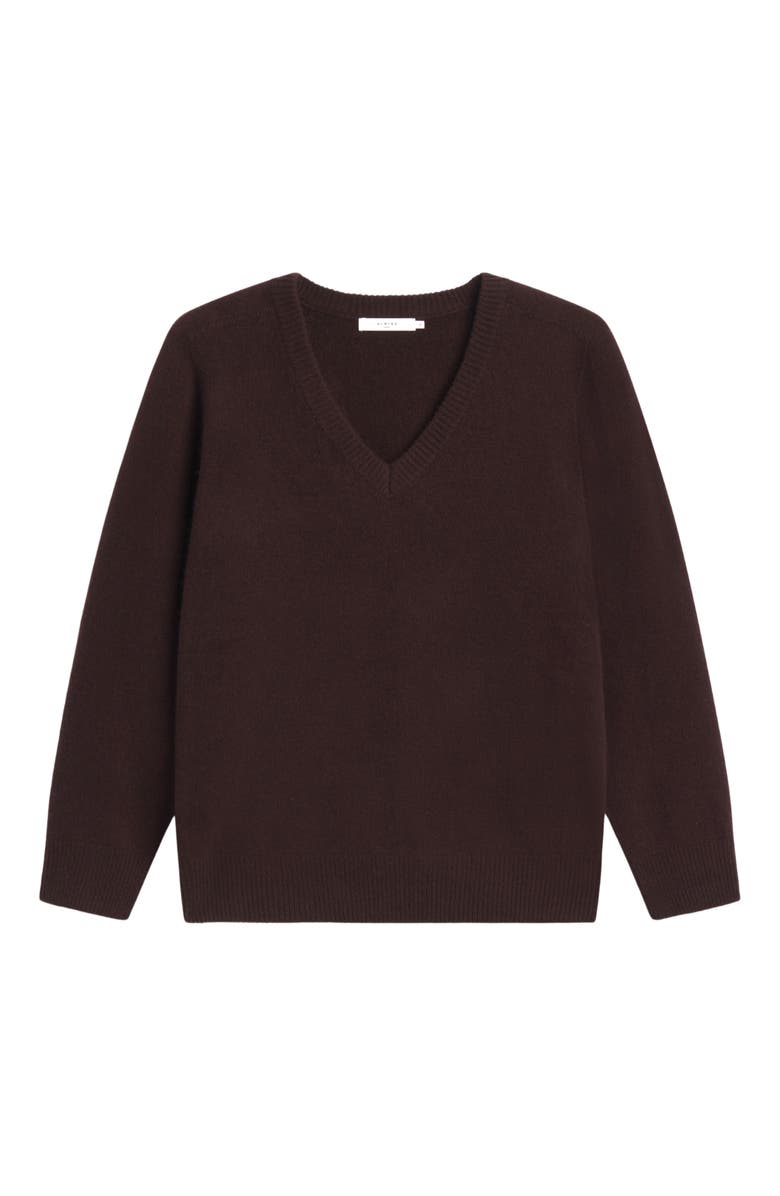 Almina Concept Wool V Neck Sweater, Alternate, color, Dark Brown