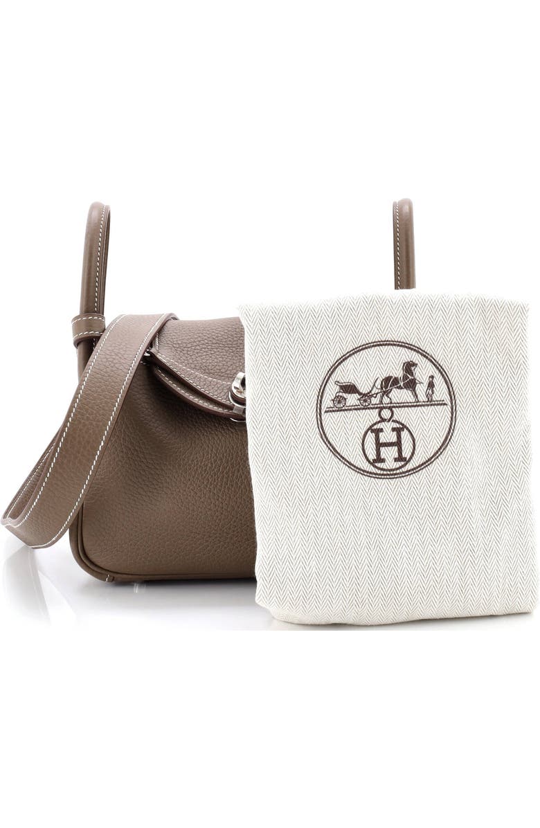 Pre-Owned Hermes Lindy Bag Clemence Mini, Alternate, color, Etoupe