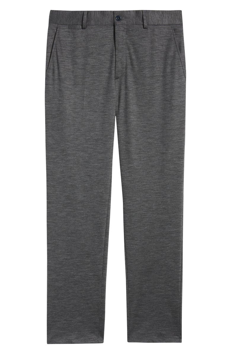 Bugatchi Flat Front Knit Wool Blend Chinos, Alternate, color, Anthracite