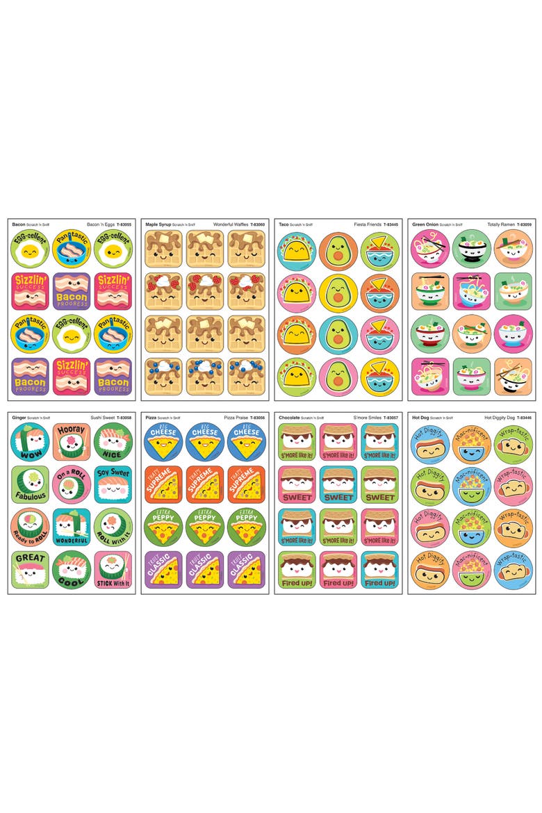 Scratch 'N Sniff Food Favorites, 288 Count Scented Stickers, Alternate, color, Multicolored