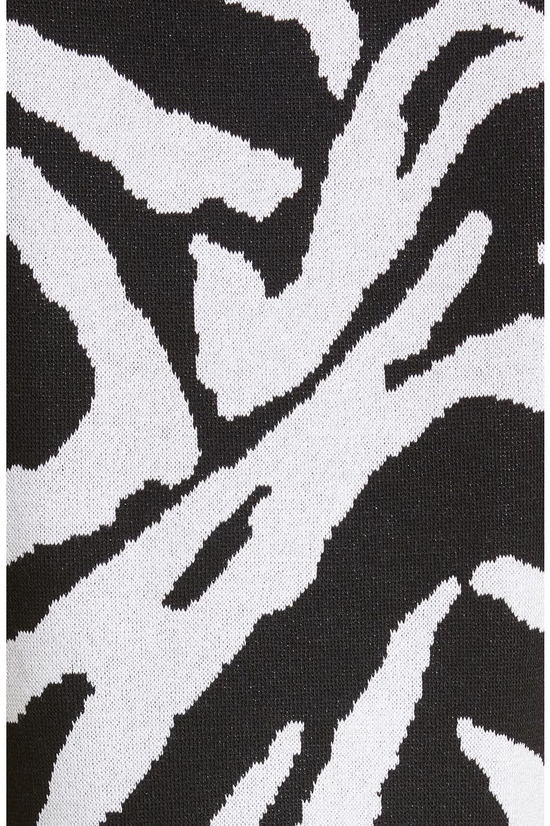 Zebra Swirl Knit Top, Alternate, color, BLACK/WHITE