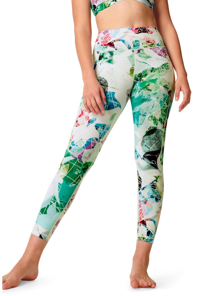 Super Sculpt Pocket 7/8 Leggings, Main, color, GREEN EARTH PRINT