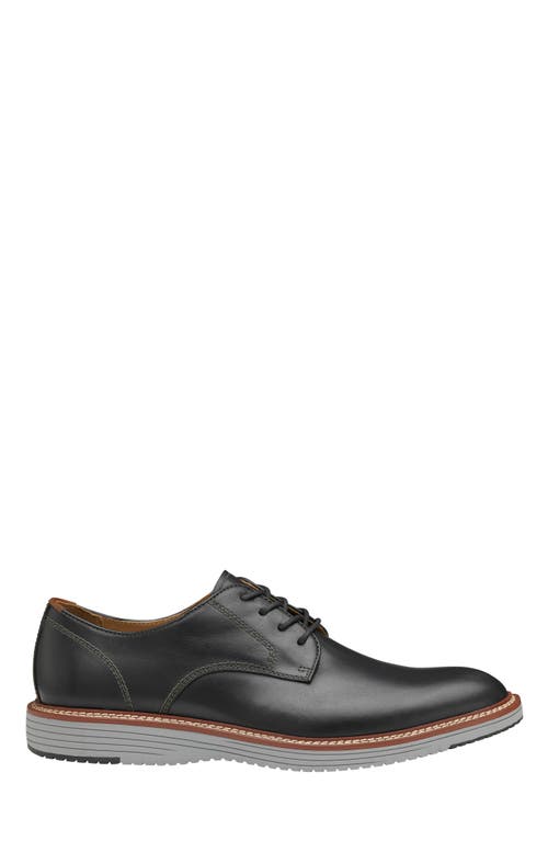 Johnston & Murphy Upton Plain Toe Derby In Black Full Grain Black