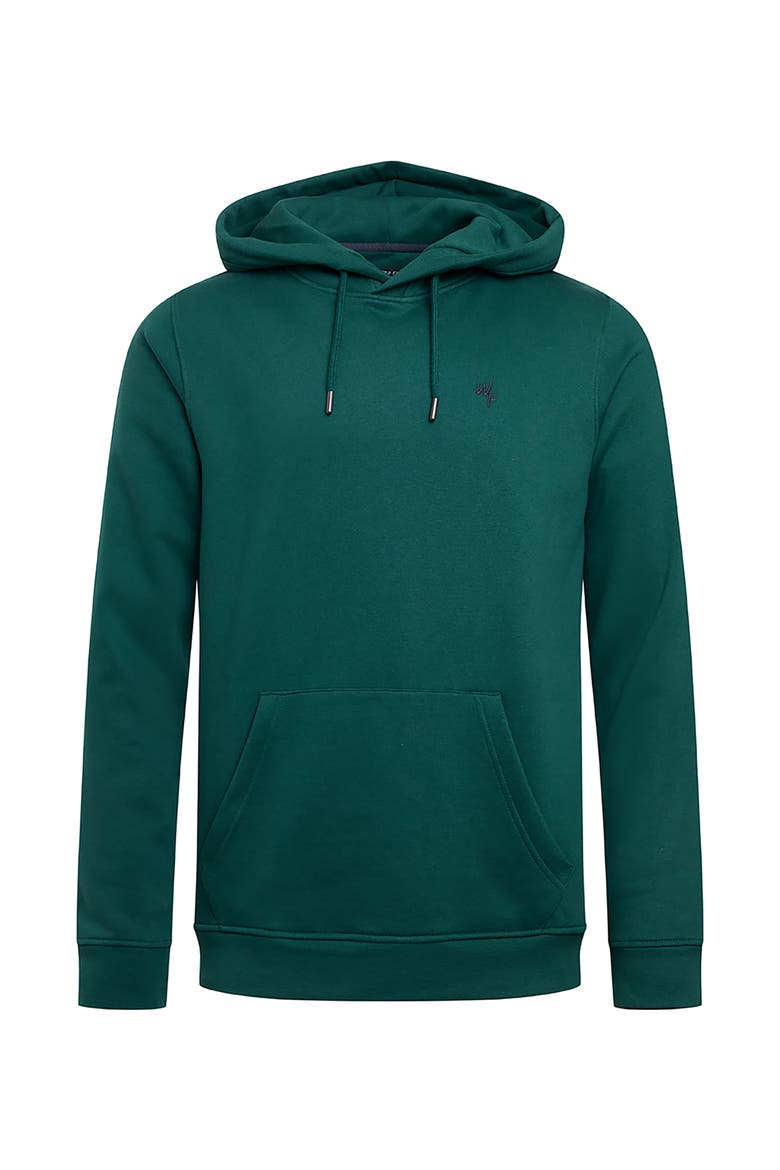 Hugo Branded Popover Hoodie, Alternate, color, Forest Green