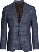 ZEGNA Crossover Micro Check Wool, Silk & Cashmere Sport Coat