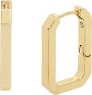 AllSaints Small Hexagon Huggie Hoop Earrings