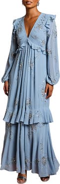 Coast Petite Embellished Flower Georgette Dress