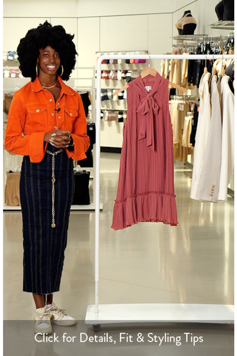 Pleated Sleeveless Chiffon Minidress video