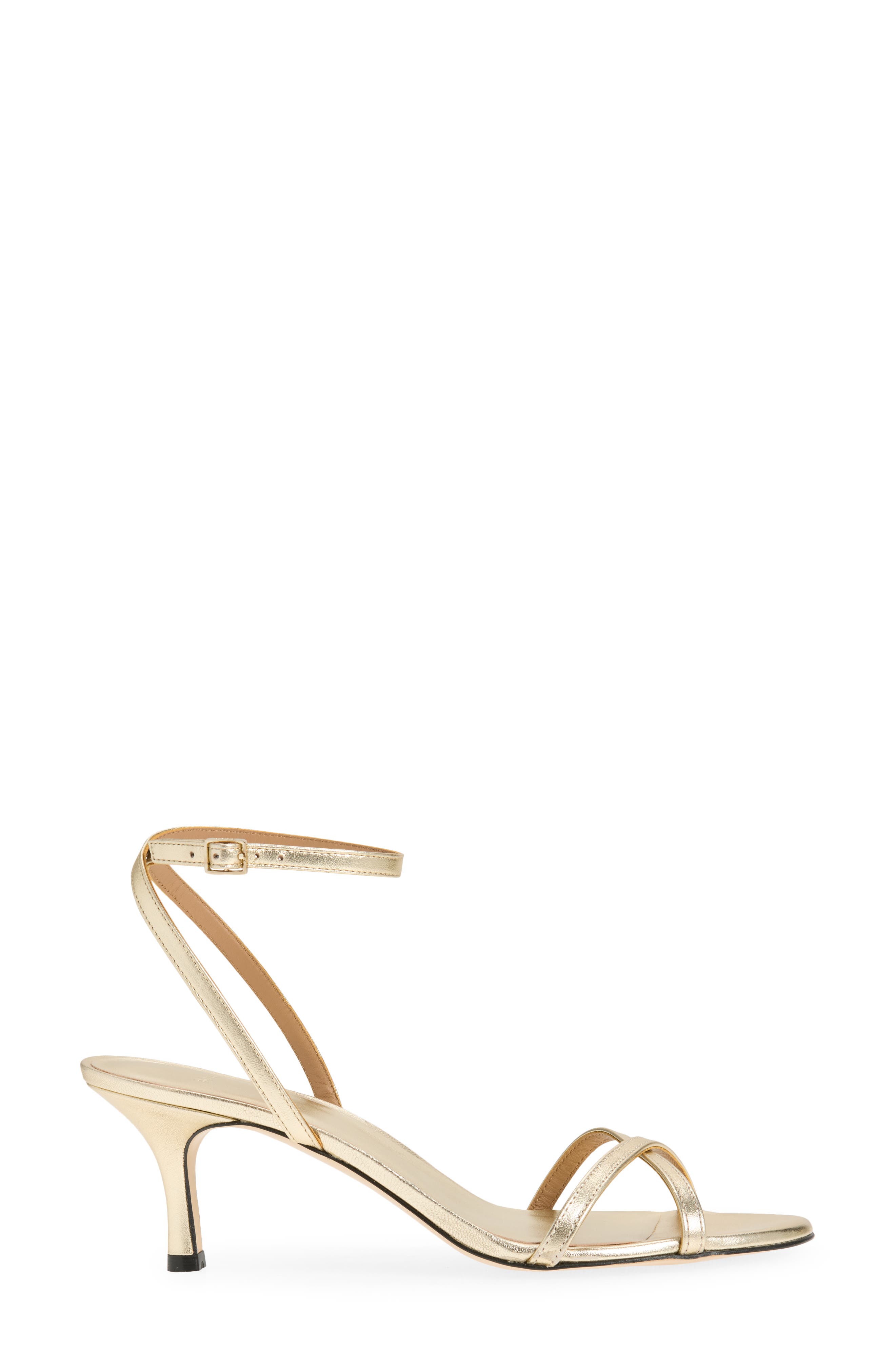 BOSS Cristas Ankle Strap Sandal, Alternate, color, Gold