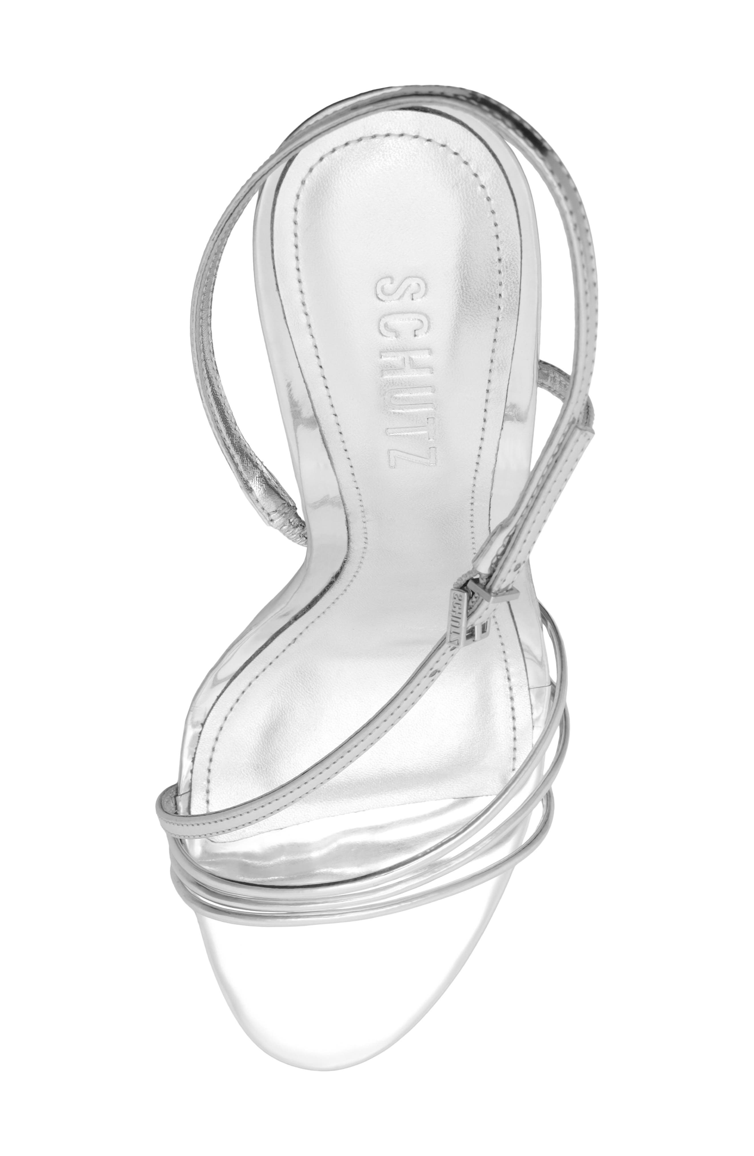 Schutz Inez Slingback Sandal, Alternate, color, Prata