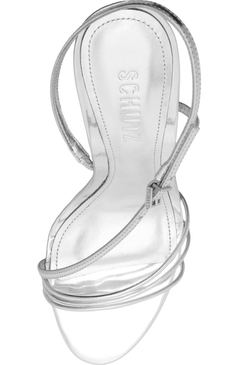 Schutz Inez Slingback Sandal, Alternate, color, Prata
