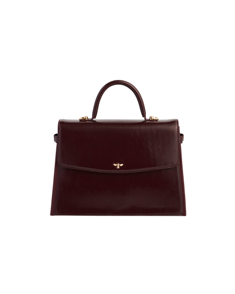 Ruby Cherry Red Structured Medium Tote