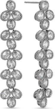 EYE CANDY LOS ANGELES Rosa Cubic Zirconia Linear Drop Earrings