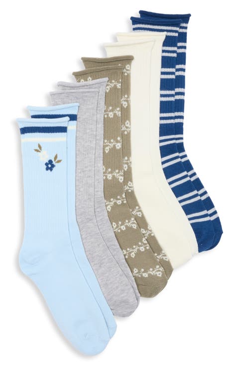 Roll Top 5-Pack Assorted Crew Socks