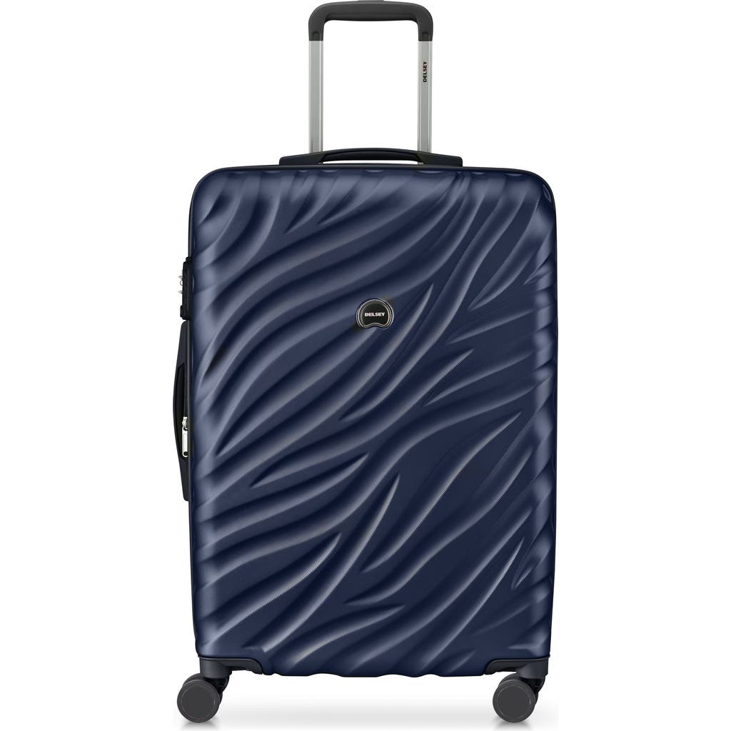Delsey Paris Alexis Hardside  25-Inch Medium Checked Expandable Spinner Luggage in Navy  product