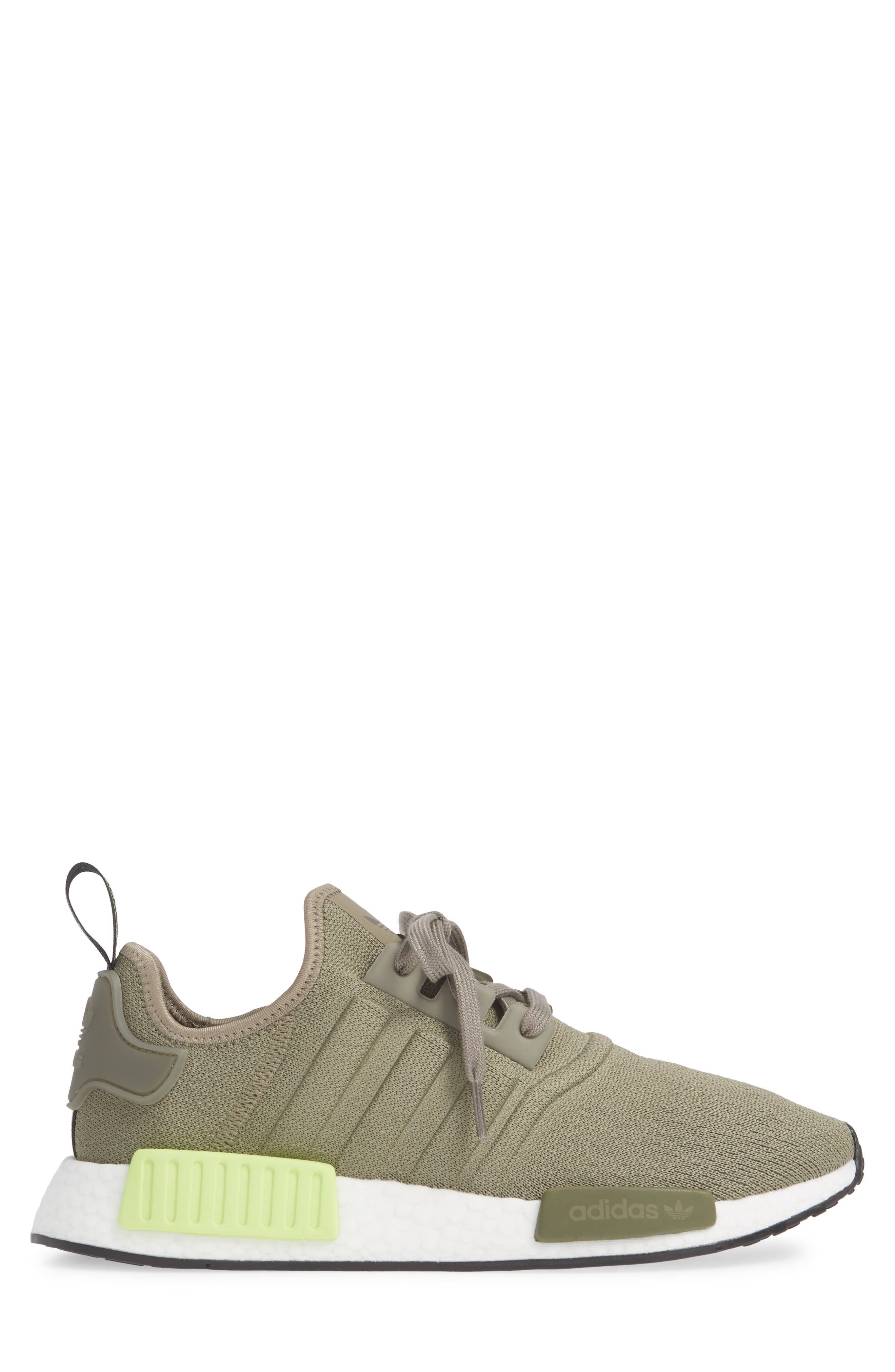 NMD R1 Sneaker, Alternate, color, TRACE CARGO/ SOLAR YELLOW