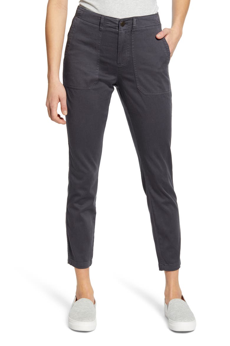 Crop Utility Pants, Main, color, GREY EBONY