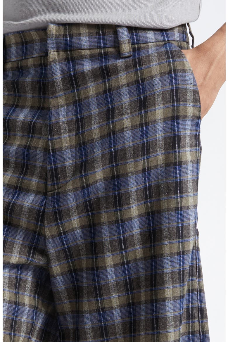 Gender Inclusive Check Cotton Blend Shorts, Alternate, color, GREY CHECK