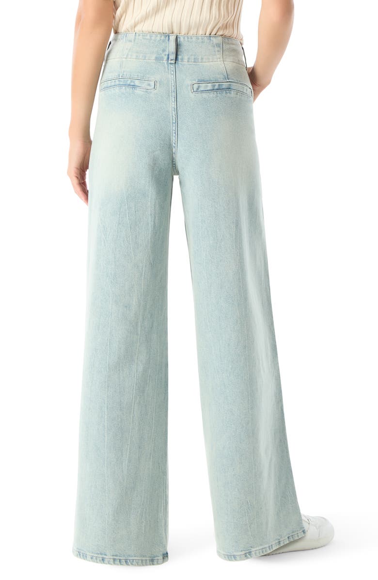 DO by Dee Ocleppo Posey Pleated Wide Leg Jeans, Alternate, color, Artic