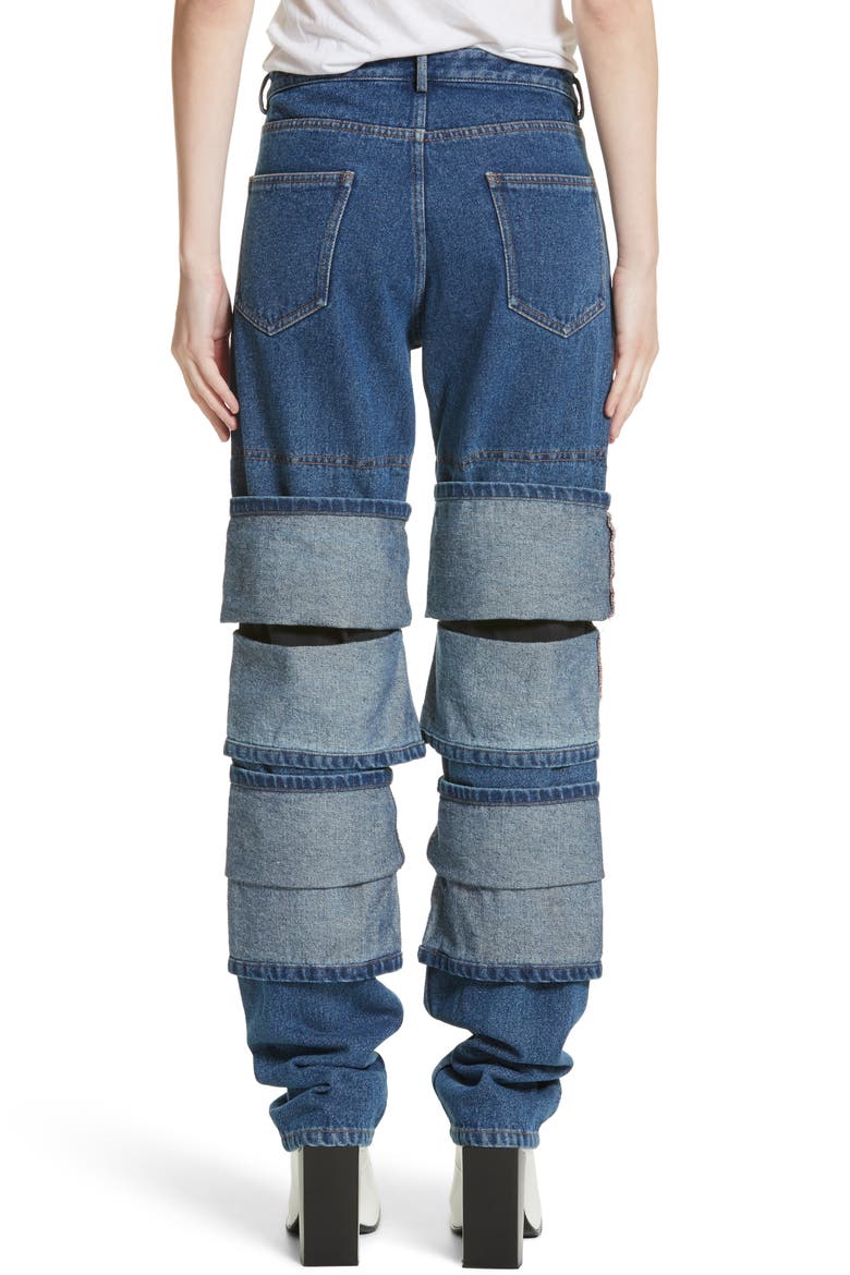 Layered Cuff Jeans, Alternate, color, NAVY