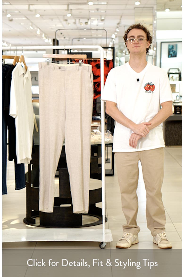 Siena Regular Fit Flat Front Linen Suit Pants video