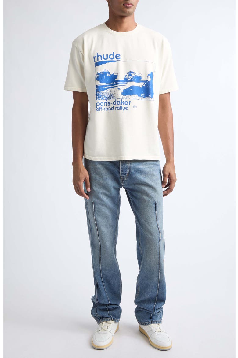 Pintuck Straight Leg Jeans, Alternate, color, DAKAR INDIGO