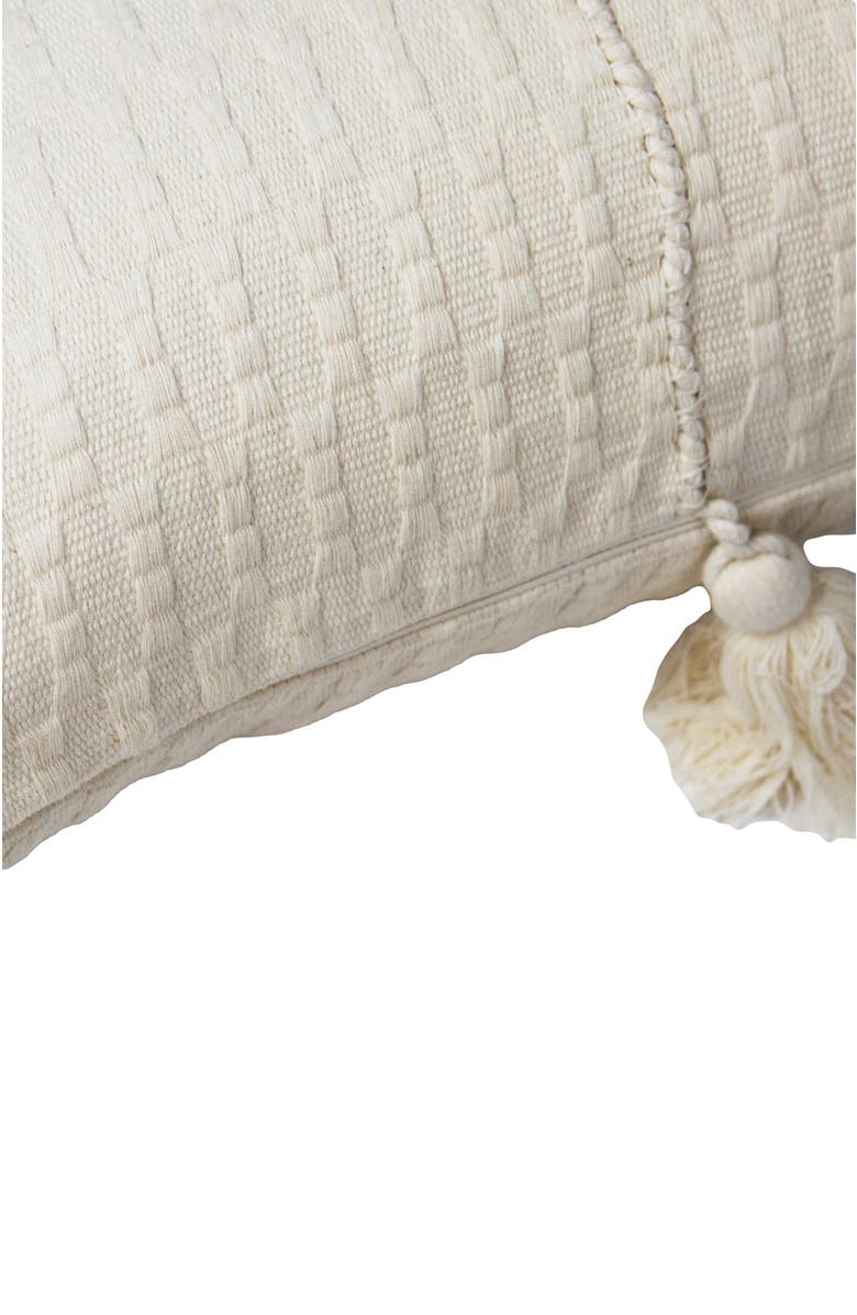 Archive New York Antigua Classic Solid Handwoven Cotton Throw Pillow, Main, color, White