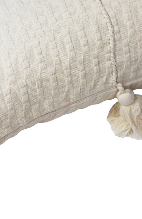 Antigua Classic Solid Handwoven Cotton Throw Pillow
