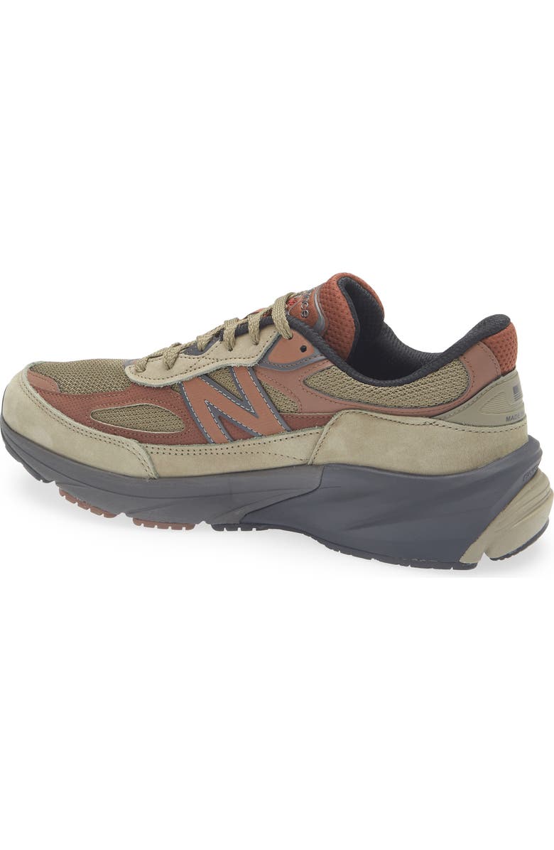 New Balance Made in USA 990 v6 Running Shoe, Alternate, color, Dark Camo/ Rich Oak
