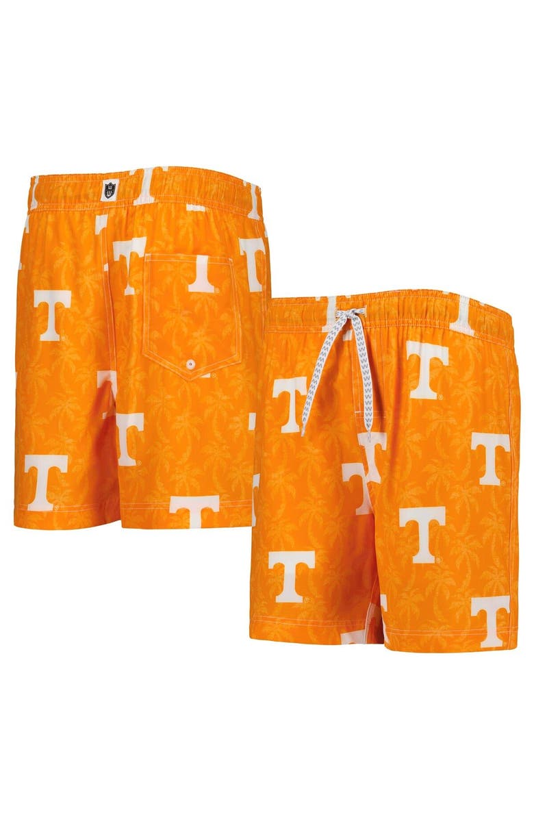 Wes & Willy Youth Wes & Willy  Tennessee Orange Tennessee Volunteers Palm Tree Swim Shorts, Alternate, color, 