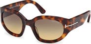 TOM FORD Arizona 53mm Gradient Rectangular Sunglasses