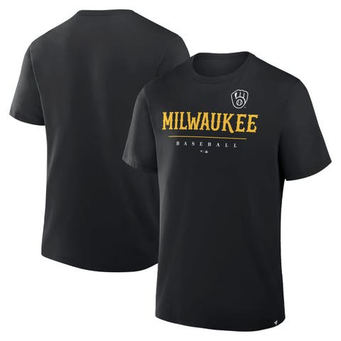 Men's Fanatics Black Milwaukee Brewers Color Pop Legacy Clubhouse T-Shirt