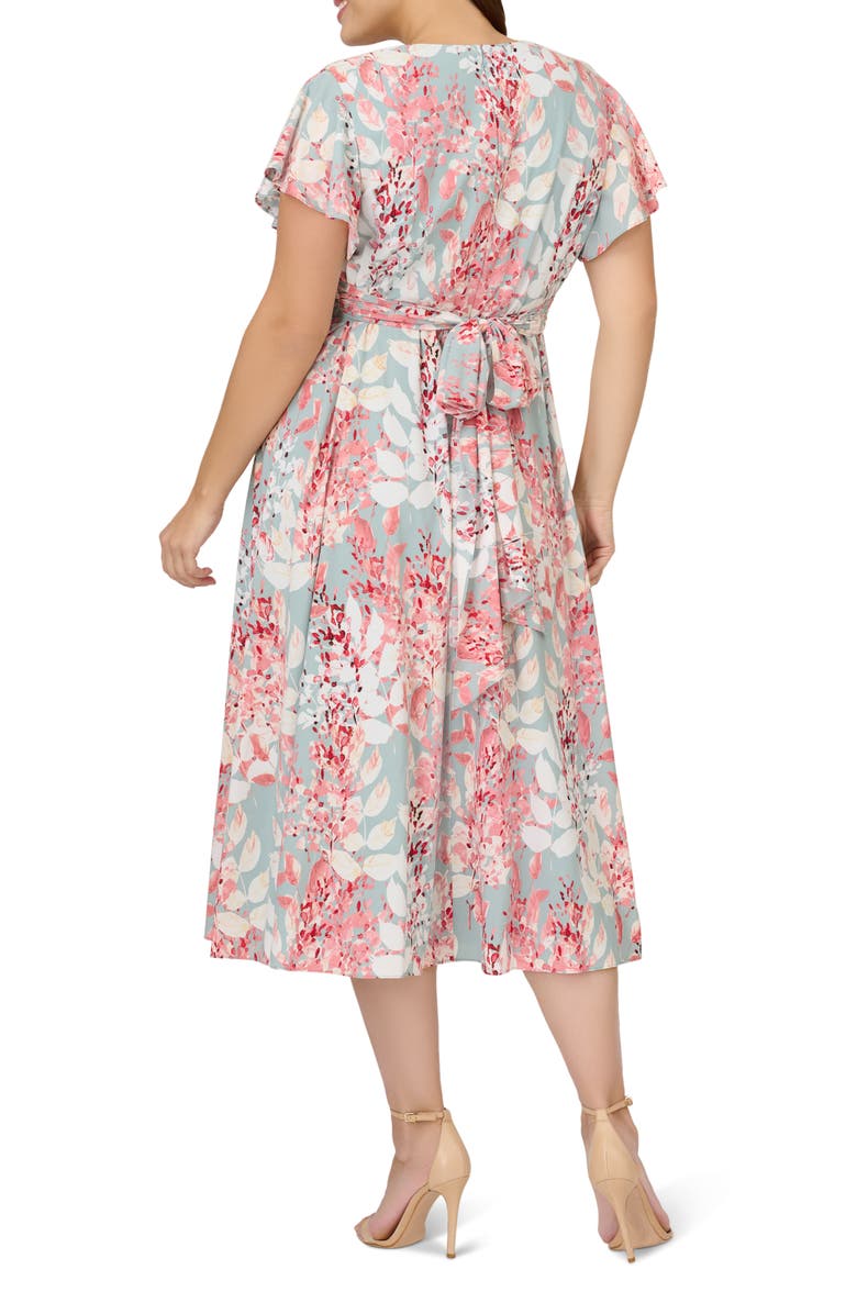 Adrianna Papell Floral Print Chiffon Dress, Alternate, color, 