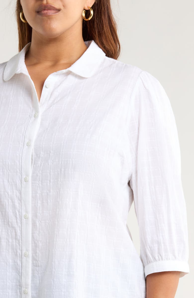 Seasalt Cornwall Hope Cottage Organic Cotton Button-Up Shirt, Alternate, color, Salt